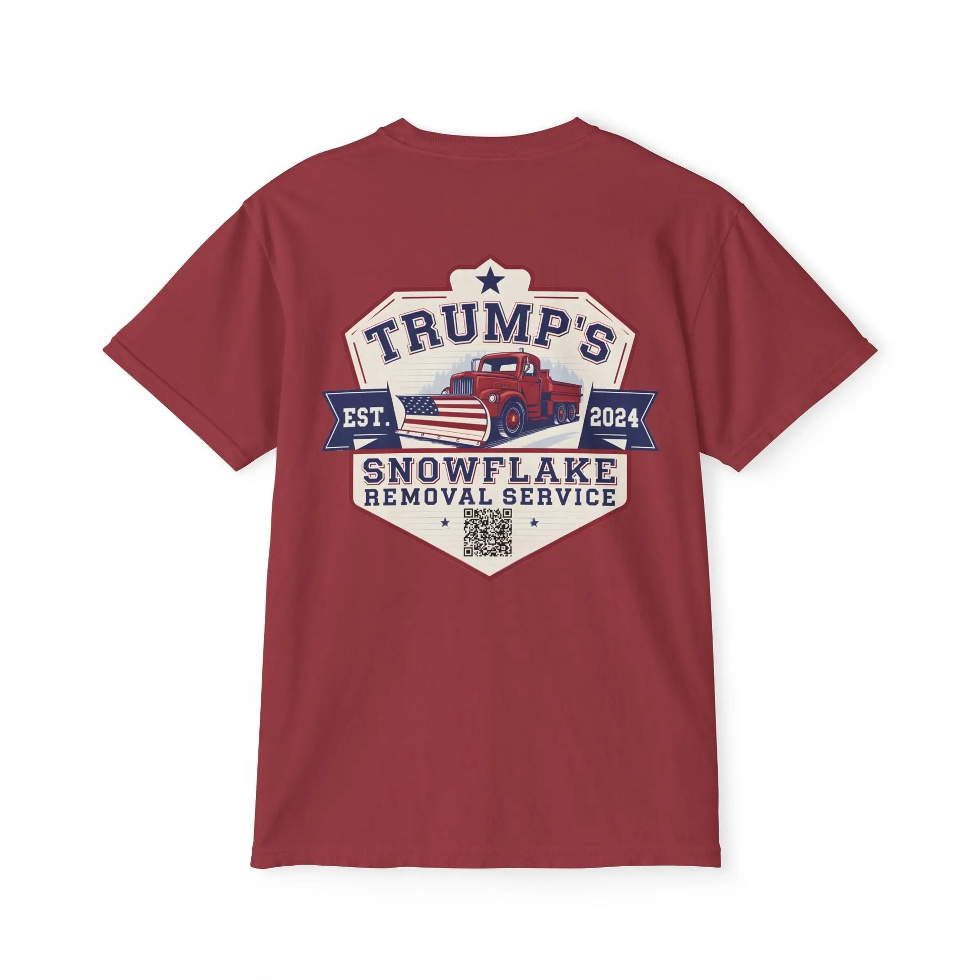 Trump Snowflake Removal QR Code, Trump YMCA Dance, Comfort Colors Unisex Pocket Tshirt - Galvaleos