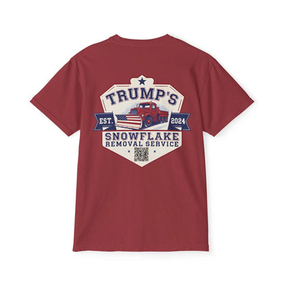 Trump Snowflake Removal QR Code, Trump YMCA Dance, Comfort Colors Unisex Pocket Tshirt - Galvaleos