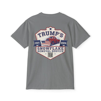 Trump Snowflake Removal QR Code, Trump YMCA Dance, Comfort Colors Unisex Pocket Tshirt - Galvaleos