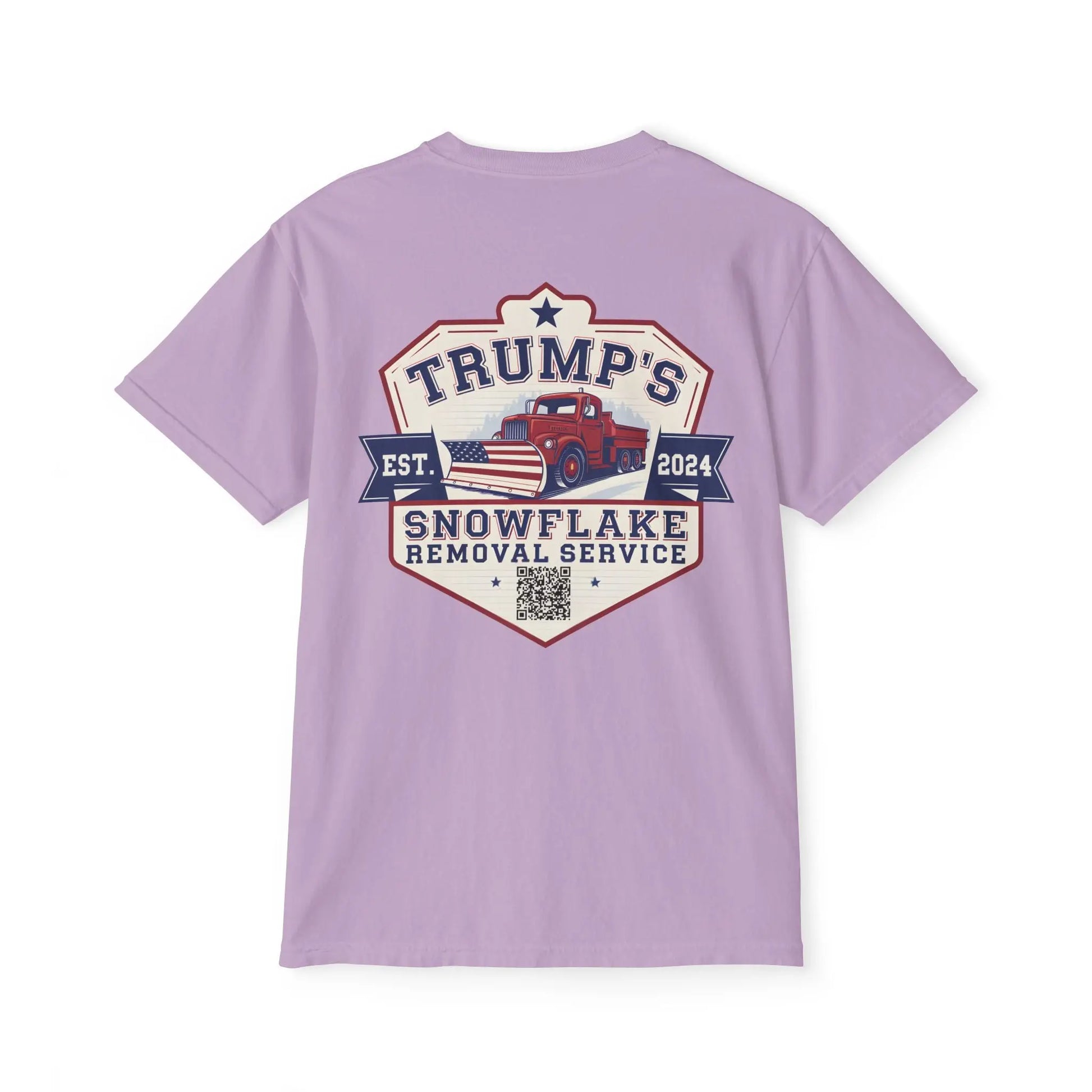 Trump Snowflake Removal QR Code, Trump YMCA Dance, Comfort Colors Unisex Pocket Tshirt - Galvaleos