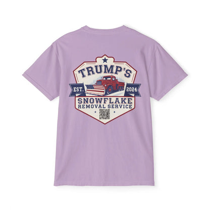 Trump Snowflake Removal QR Code, Trump YMCA Dance, Comfort Colors Unisex Pocket Tshirt - Galvaleos