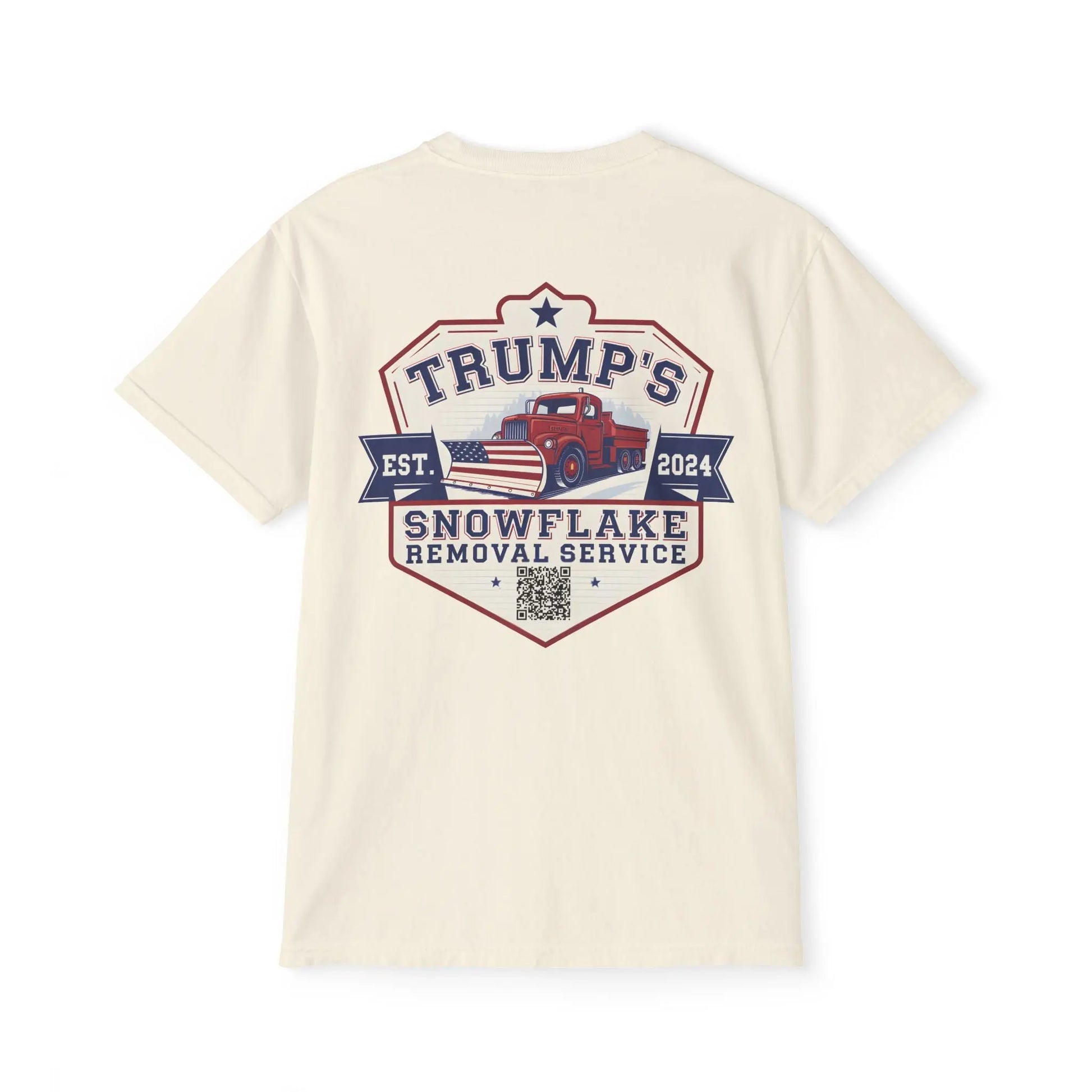 Trump Snowflake Removal QR Code, Trump YMCA Dance, Comfort Colors Unisex Pocket Tshirt - Galvaleos