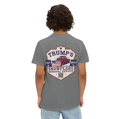 Trump Snowflake Removal QR Code, Trump YMCA Dance, Comfort Colors Unisex Pocket Tshirt - Galvaleos