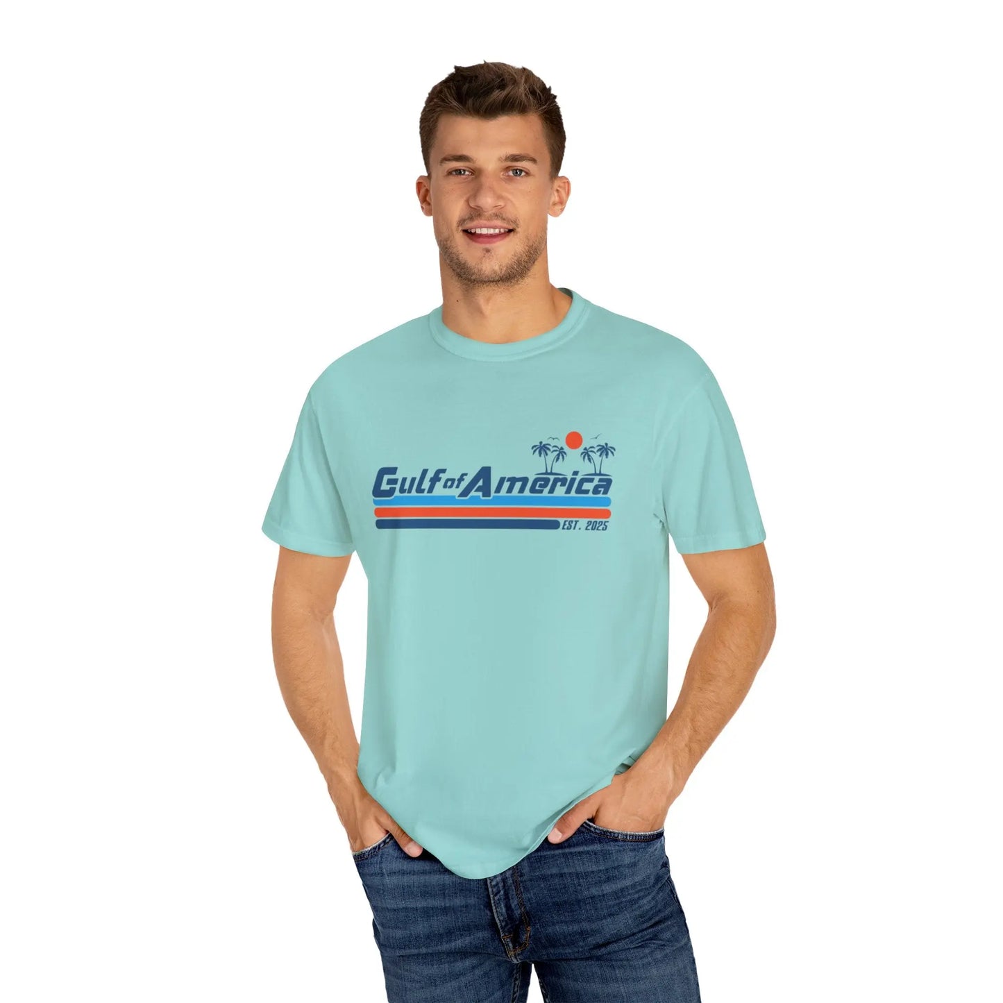 Gulf of America, Retro Beach Vibe Unisex T-Shirt, Comfort Colors, Casual Summer Tee - Galvaleos